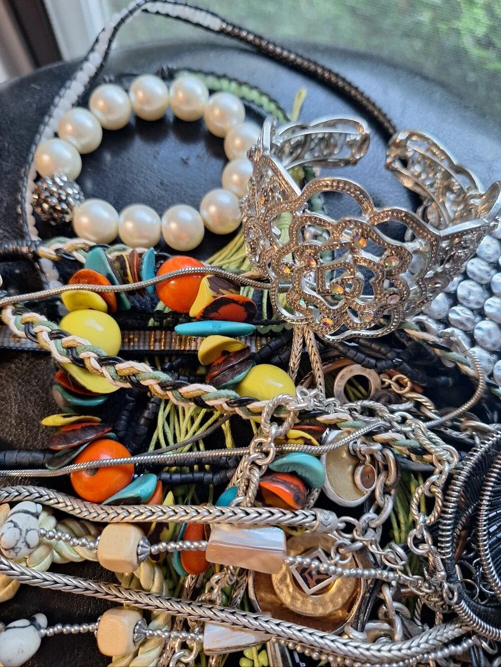 22 Bundle Mixed Jewelry Lot Chicos & Other Brands Silver Toned BEACHY Coastal